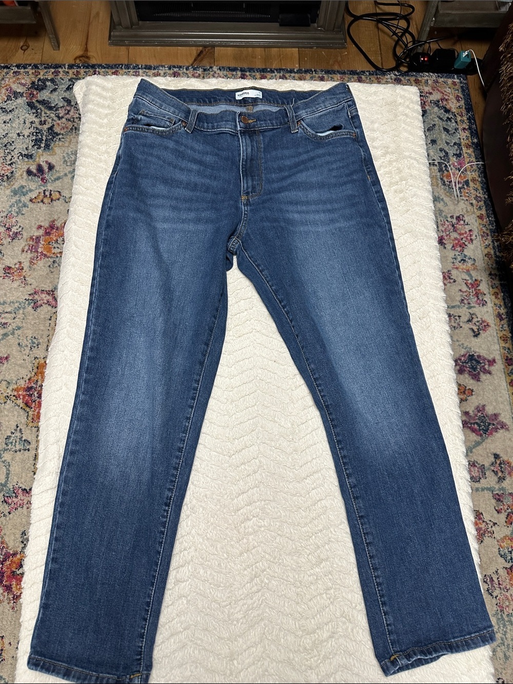 Sonoma Jeans Denim Blue jeans Straight Leg, Cotton / Spandex Blend 14